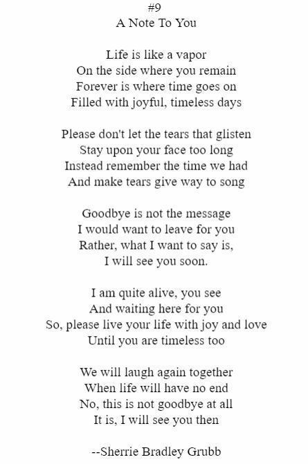 A poem about life is like a vapor on the side where you remain forever is where time goes on filled with joyful timeless days