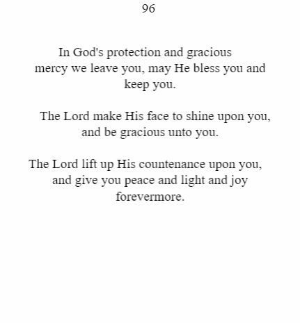 In god 's protection and gracious mercy we leave you , may he bless you and keep you.