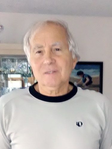 A man in a black shirt is standing in a circle with his hands on his hips