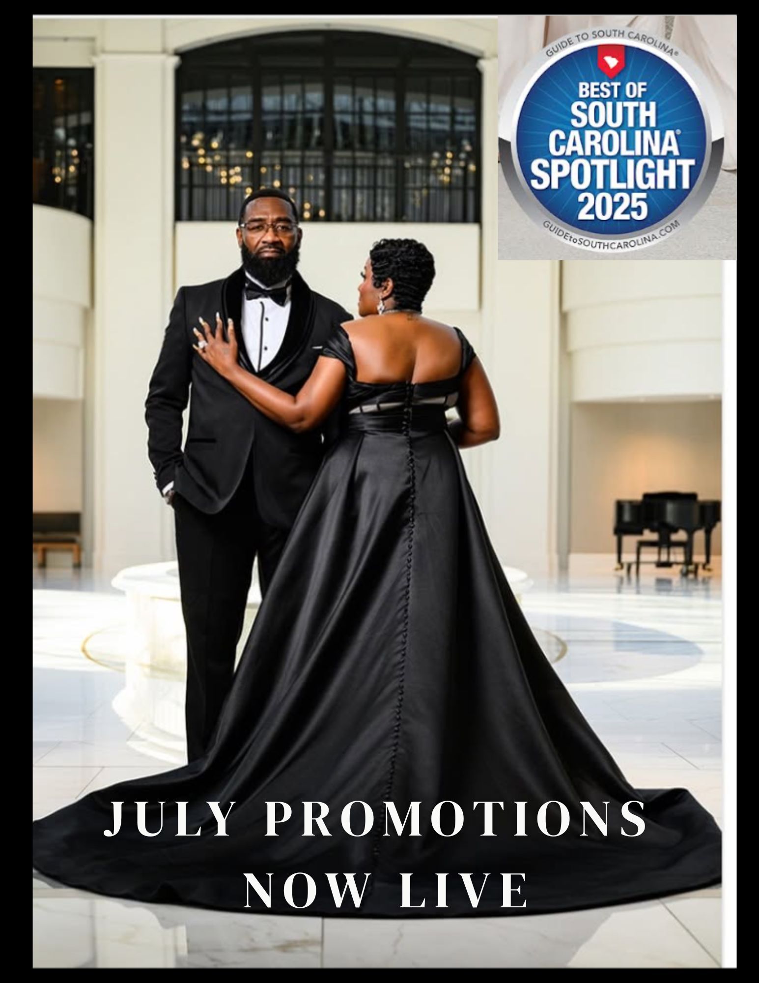 There is a promotion for 50 % off sample dresses.
