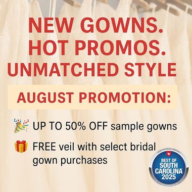 There is a promotion for 50 % off sample dresses.