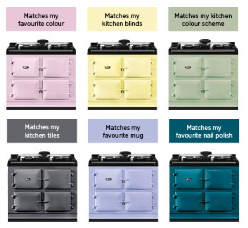 Create an AGA as individual as you are with AGA Bespoke AGA Range Cooker Colour Chart