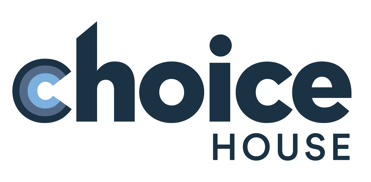 The Choice House logo in dark blue text, featuring a stylized light blue letter 'c' icon.