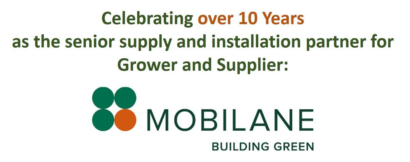 Banner  celebrating over 10 years as senior installation partner for Mobilane