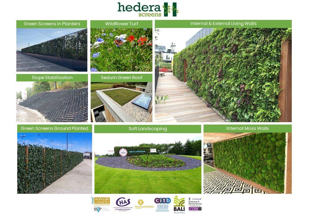 A collection of products supplied and installed by Hedera Screens
