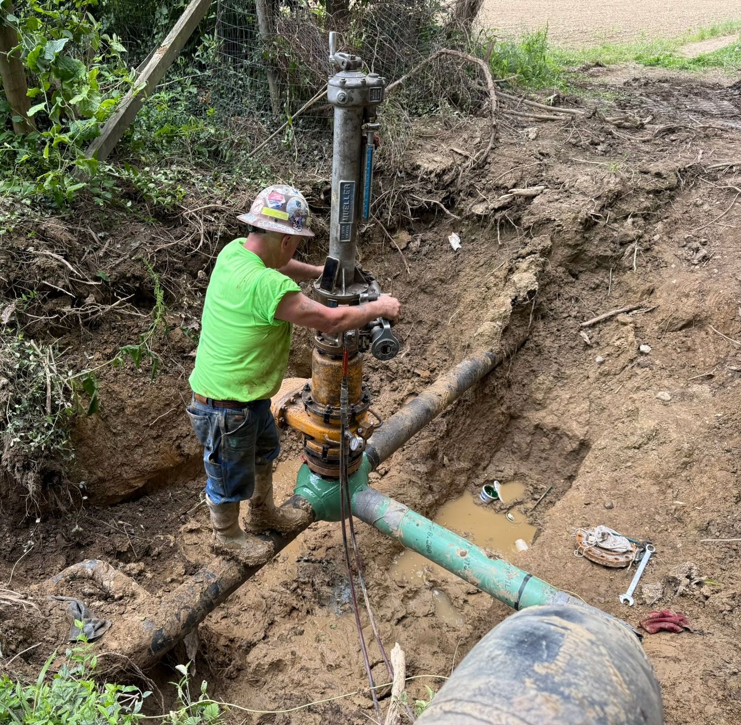 ham drilling no interruption gas line work