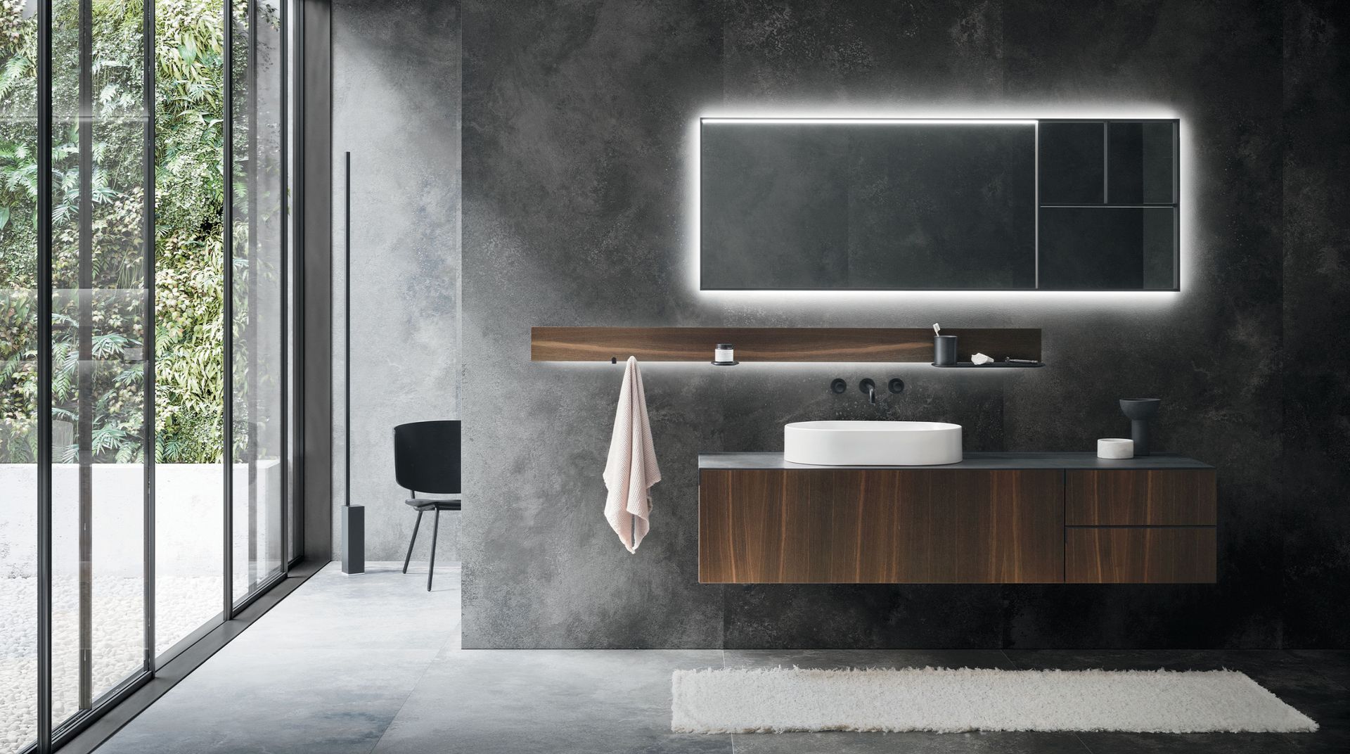 La collezione di arredo bagno Sky esprime essenzialità ed eleganza grazie ai mobili bagno moderni e di design, dalle linee rette e sofisticate. Un progetto dove razionalità ed estetica coincidono e si raffigurano in sapienti composizioni di materiali e volumi, espressione di una profonda cultura dell’arredo. Sky, da sempre caratterizzato dall’anta liscia, amplia la sua collezione ed è ora disponibile in quattro nuove varianti “special”, Sky U, Sky Gola, Sky Ondina e Sky Pregiati, arredando differenti ambienti bagno con una raffinata armonia.