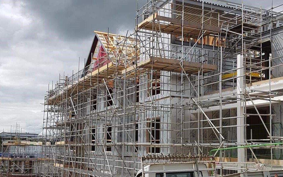Scaffolding on care home in Kettering
