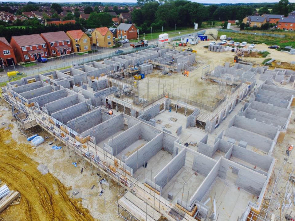 Scaffolding on-site of property development