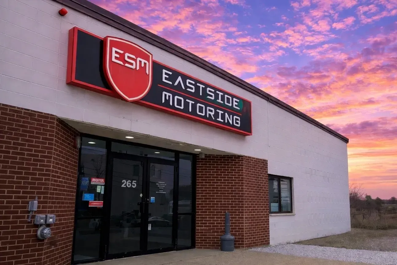 Shop Front with Signage | Eastside Motoring