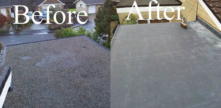 before and after roofing