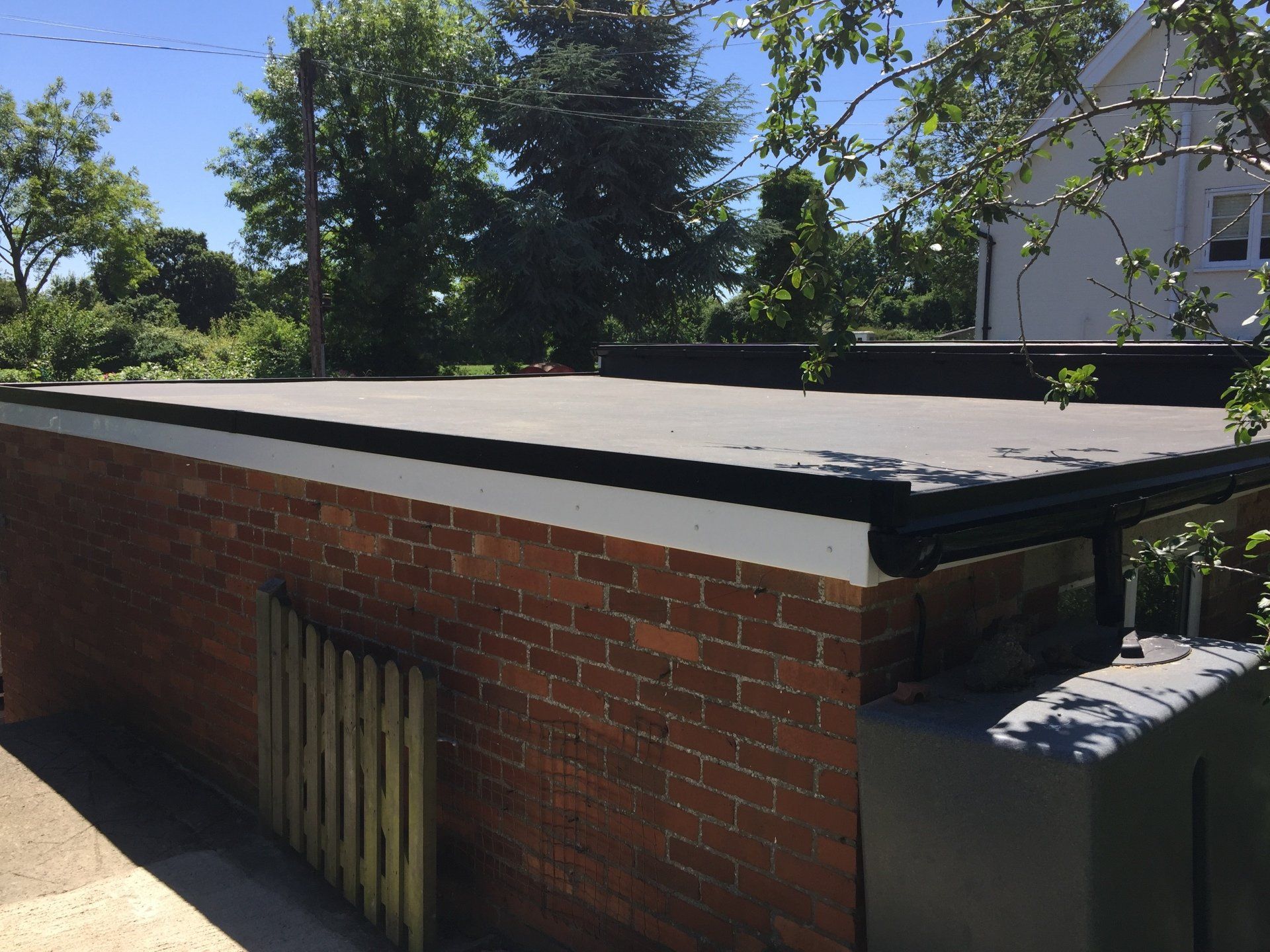 smart new flat roof on garage