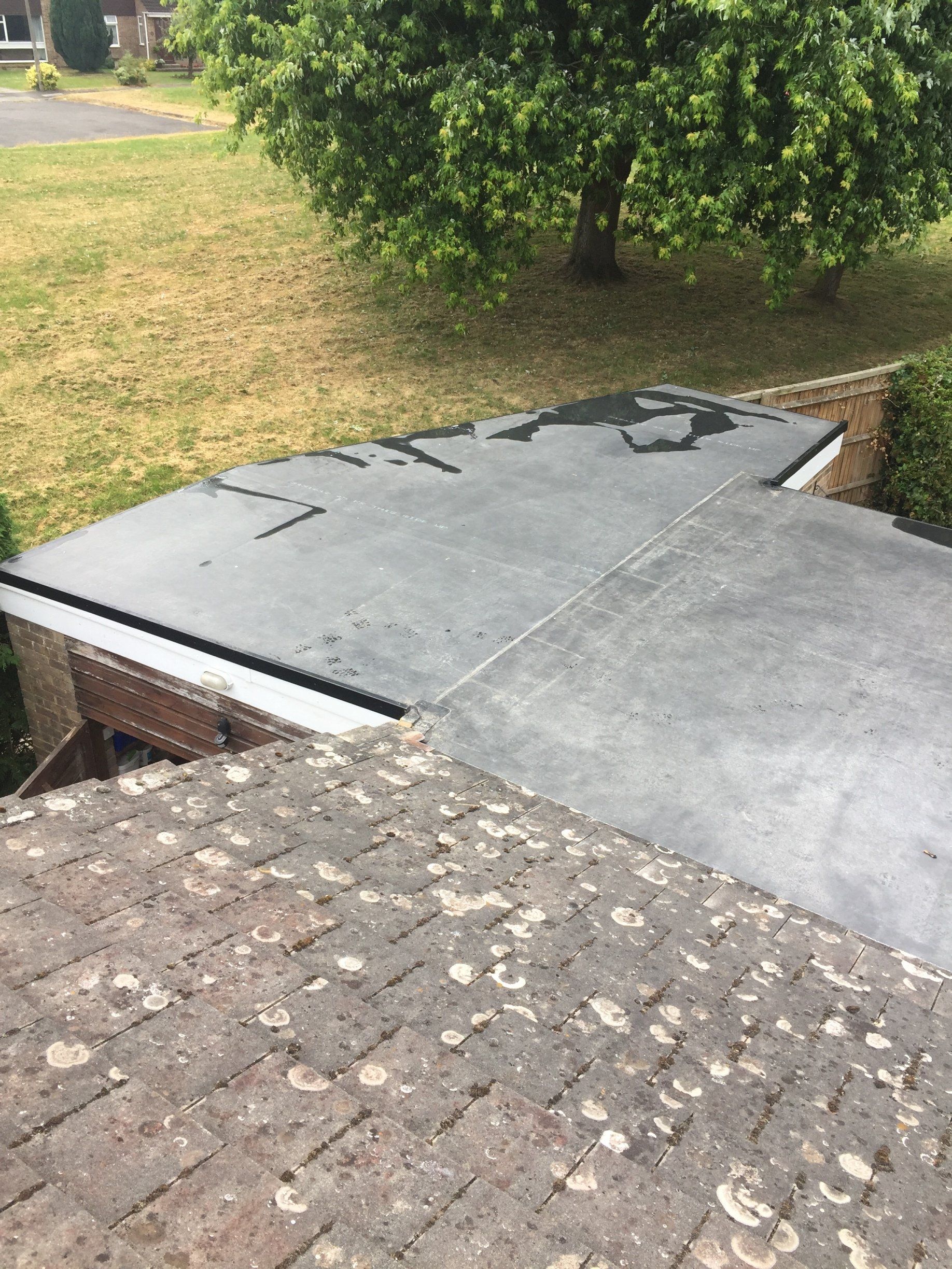 old flat roof before reroofing 2