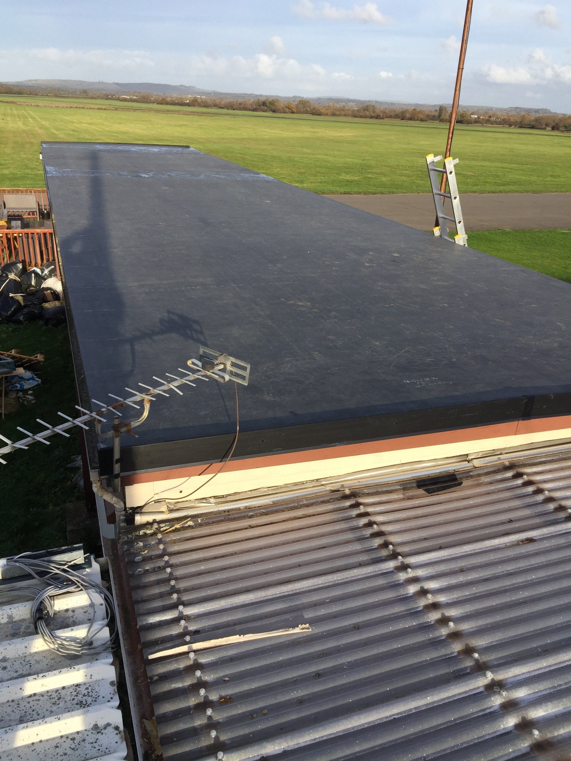 new felt roof on shed