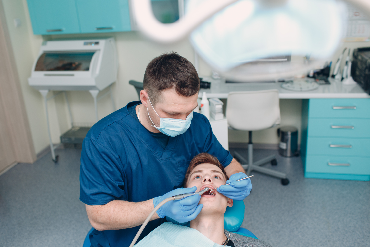 person getting orthodontic treatment