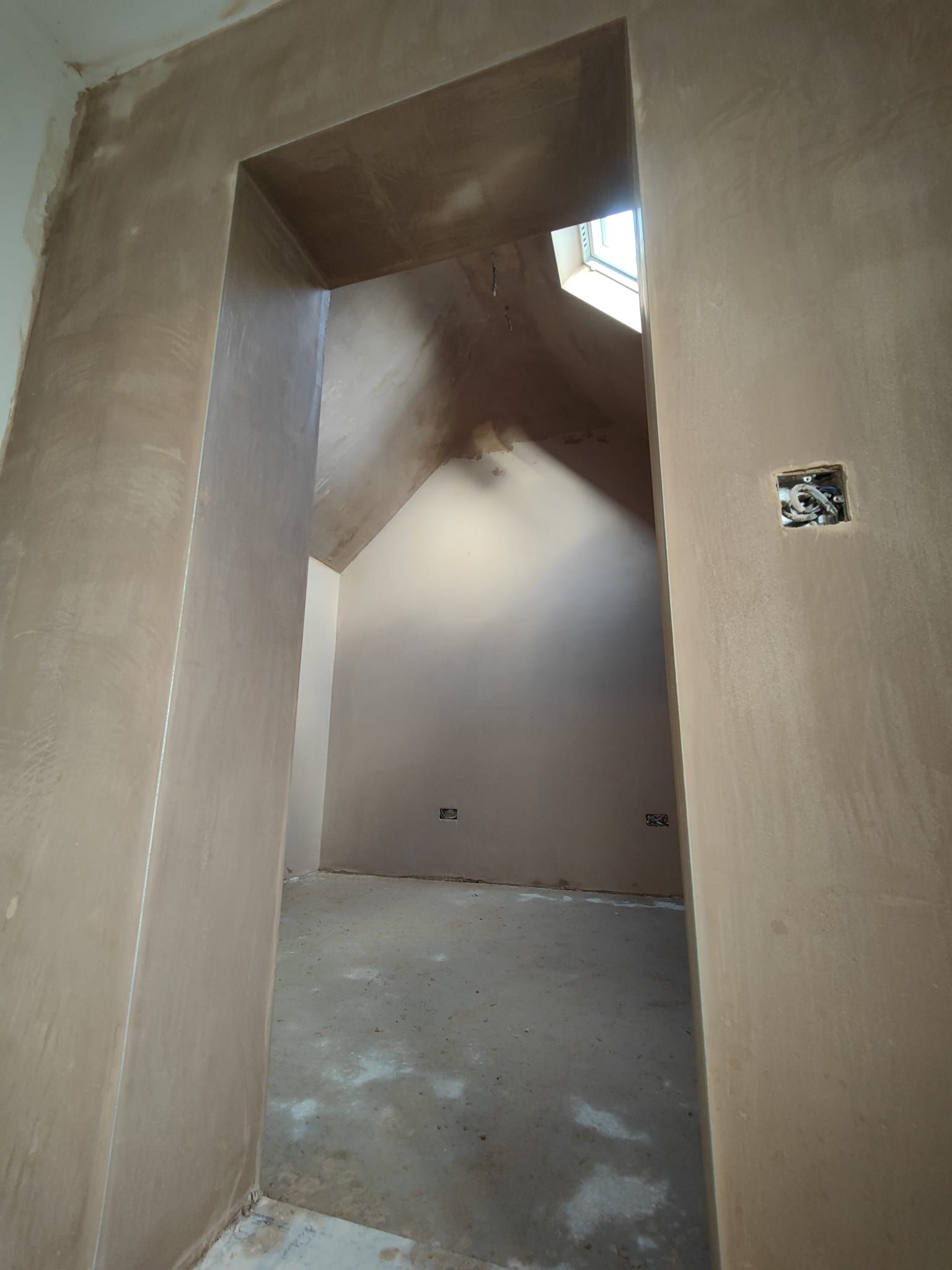 Image of a room that has been plastered