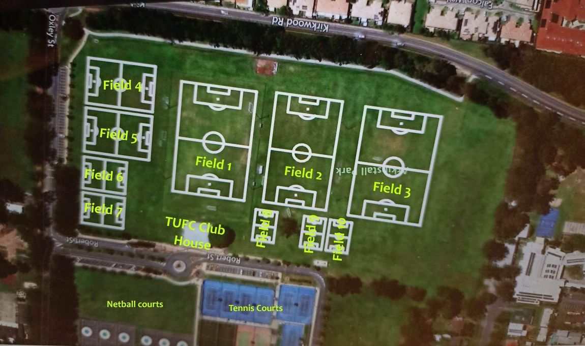 Tweed United football field map
