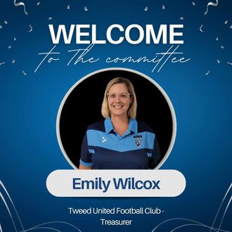 Emily Wilcox is a treasurer for tweed united football club