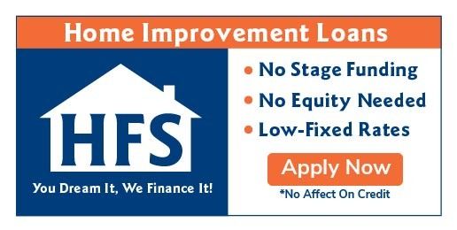 Ad for home improvement loans. Includes logo