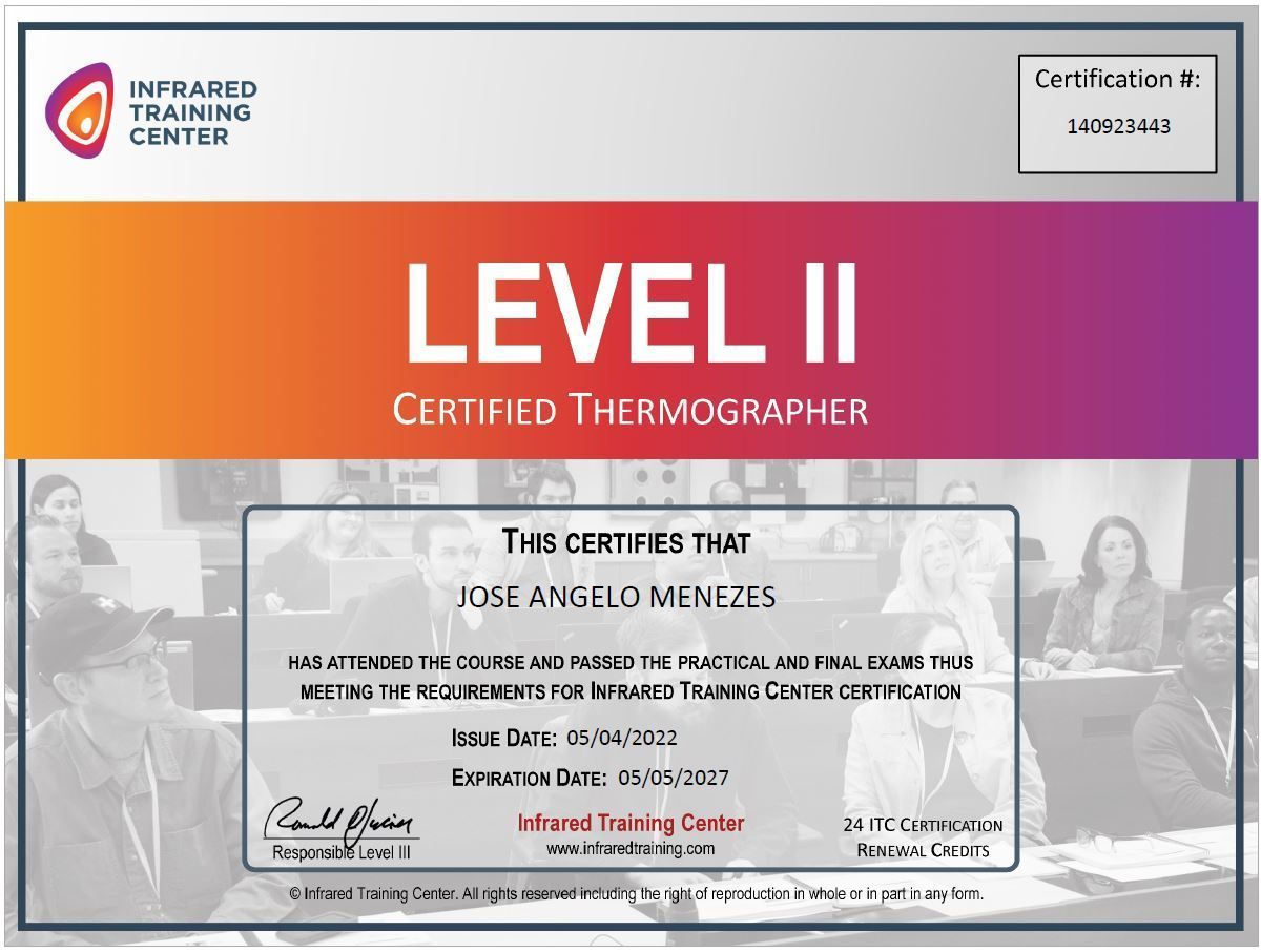 Level II Certified Thermographer