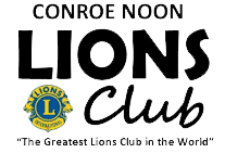 Conroe Noon Lions Club logo: 