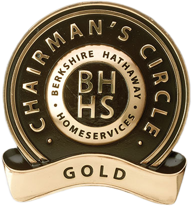 Chairman's Circle award in gold. Features Berkshire Hathaway HomeServices logo.