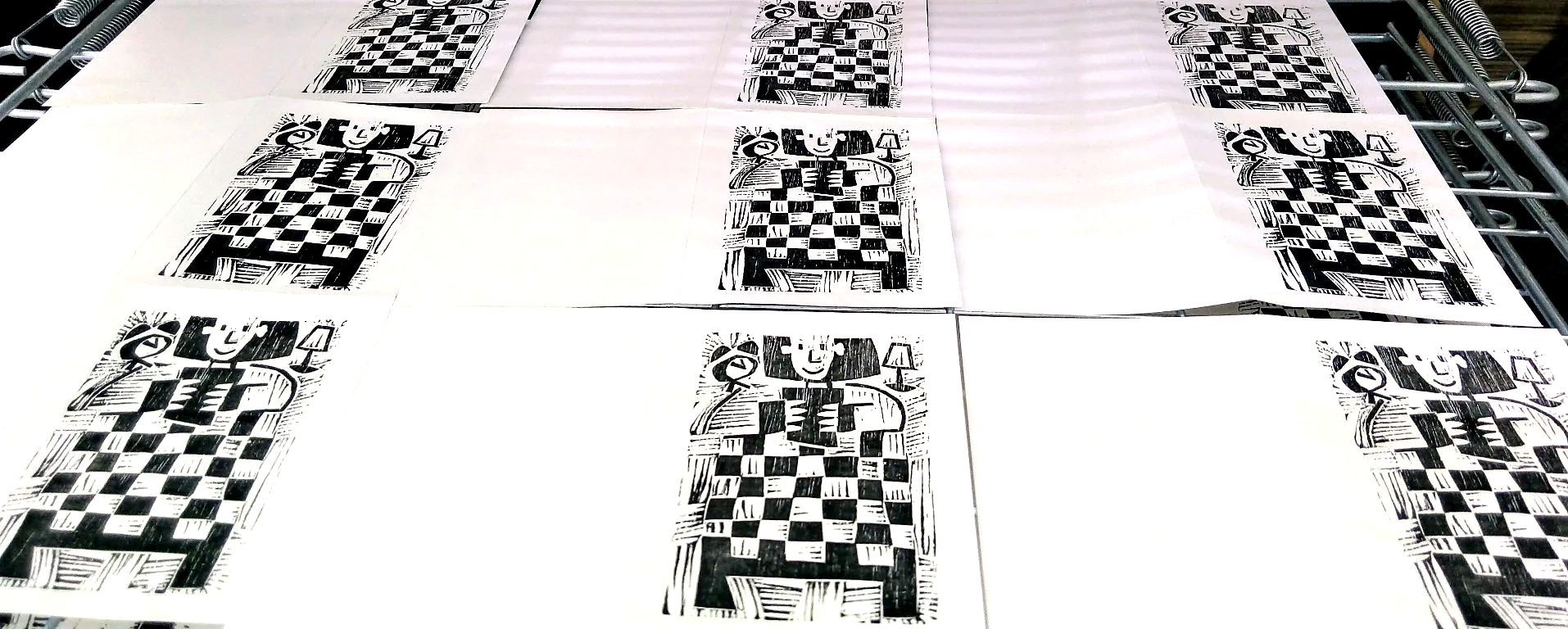 xilogravura cópias impressões o leitor empilhadeira edgard bittencourt natureza maluca