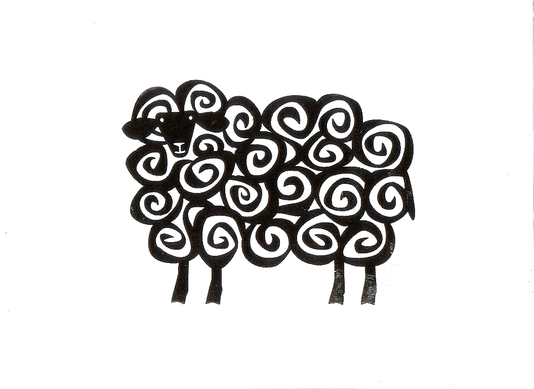 xilogravura desenho ovelha preta mãostiqueira edgard bittencourt natureza maluca