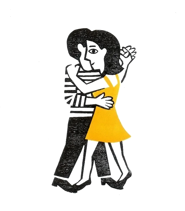 xilogravura desenho casal dançando forró vestido amarelo edgard bittencourt natureza maluca