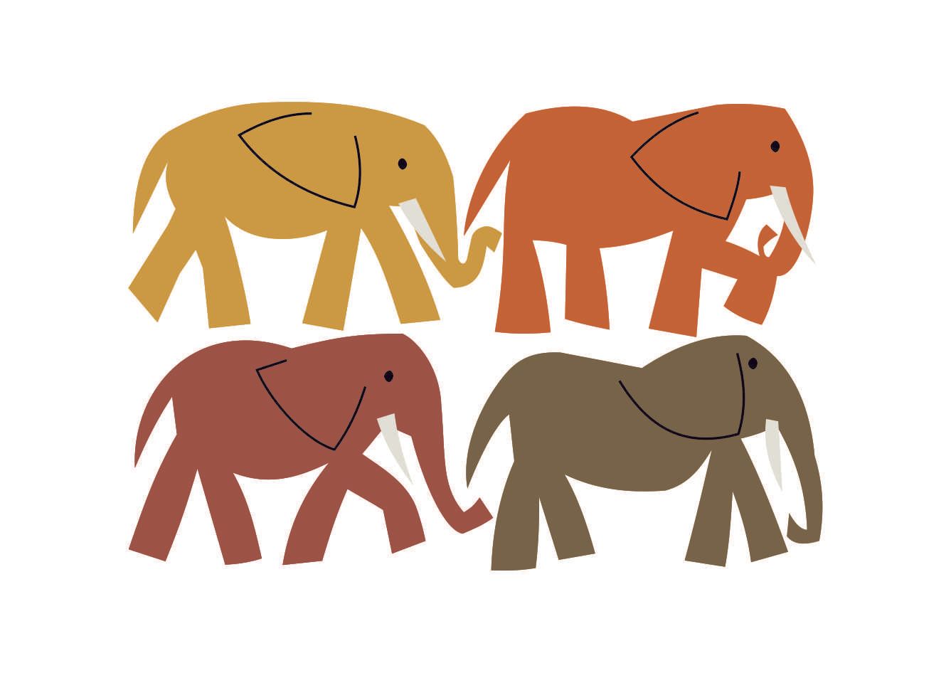 estampa desenho elefantes edgard bittencourt natureza maluca