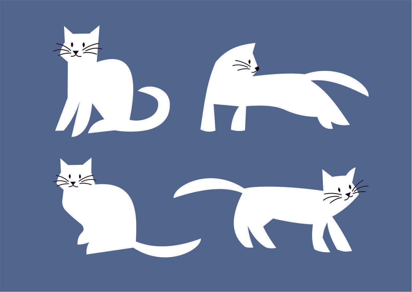 estampa desenho gatos brancos edgard bittencourt natureza maluca