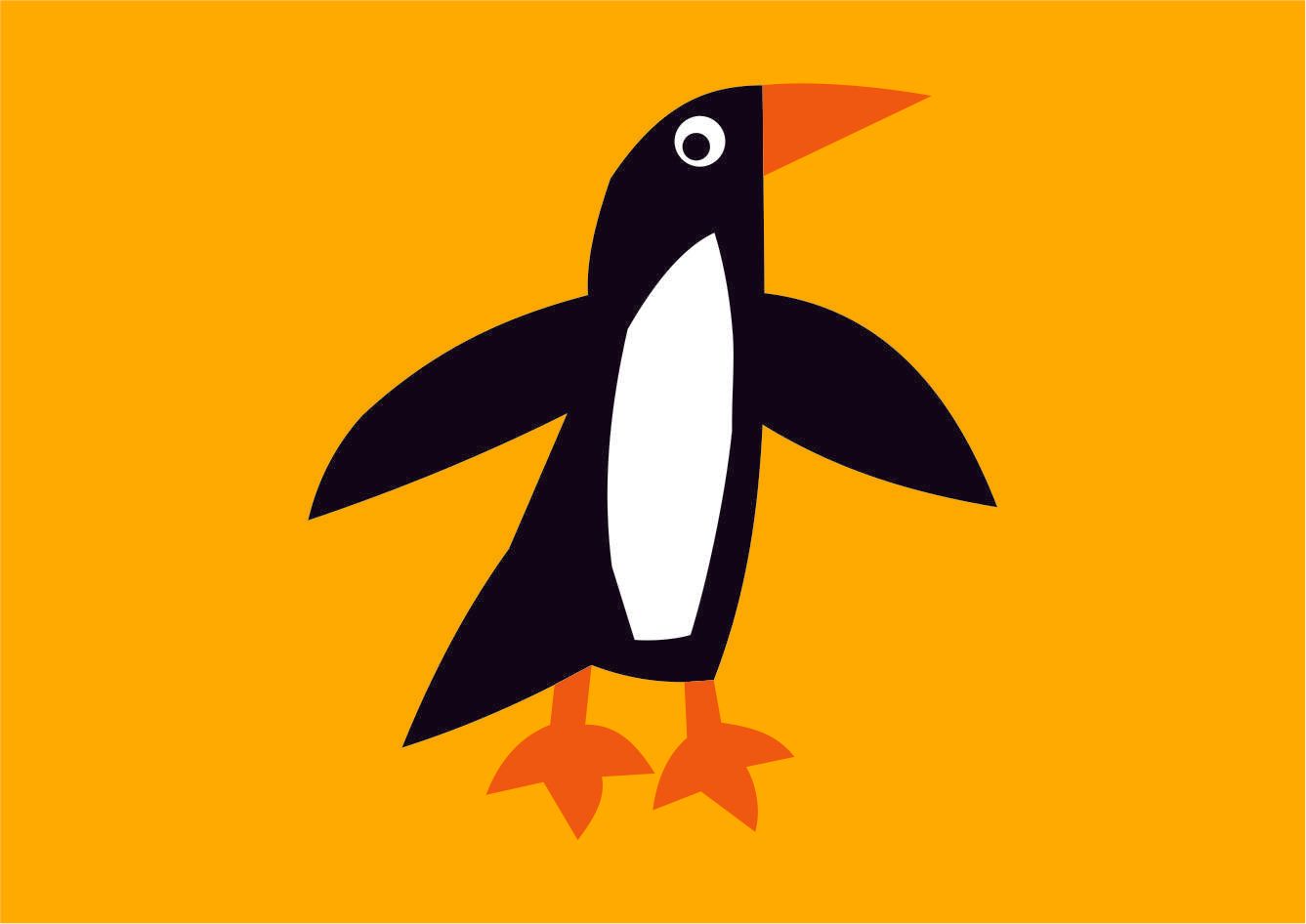 estampa desenho pinguim edgard bittencourt natureza maluca