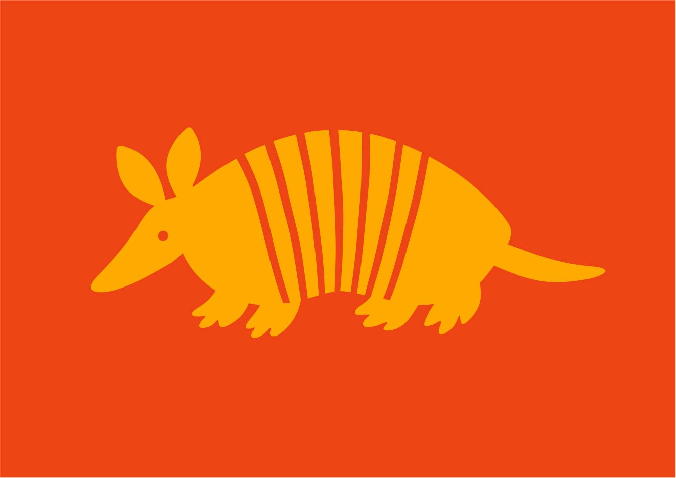 estampa desenho tatu laranja amarelo edgard bittencourt natureza maluca