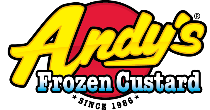 The logo for andy 's frozen custard since 1986