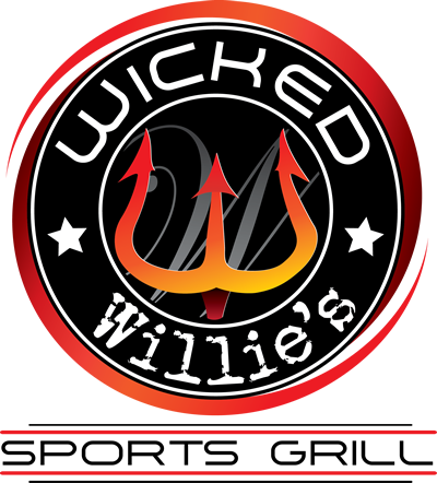 A logo for wicked willie 's sports grill