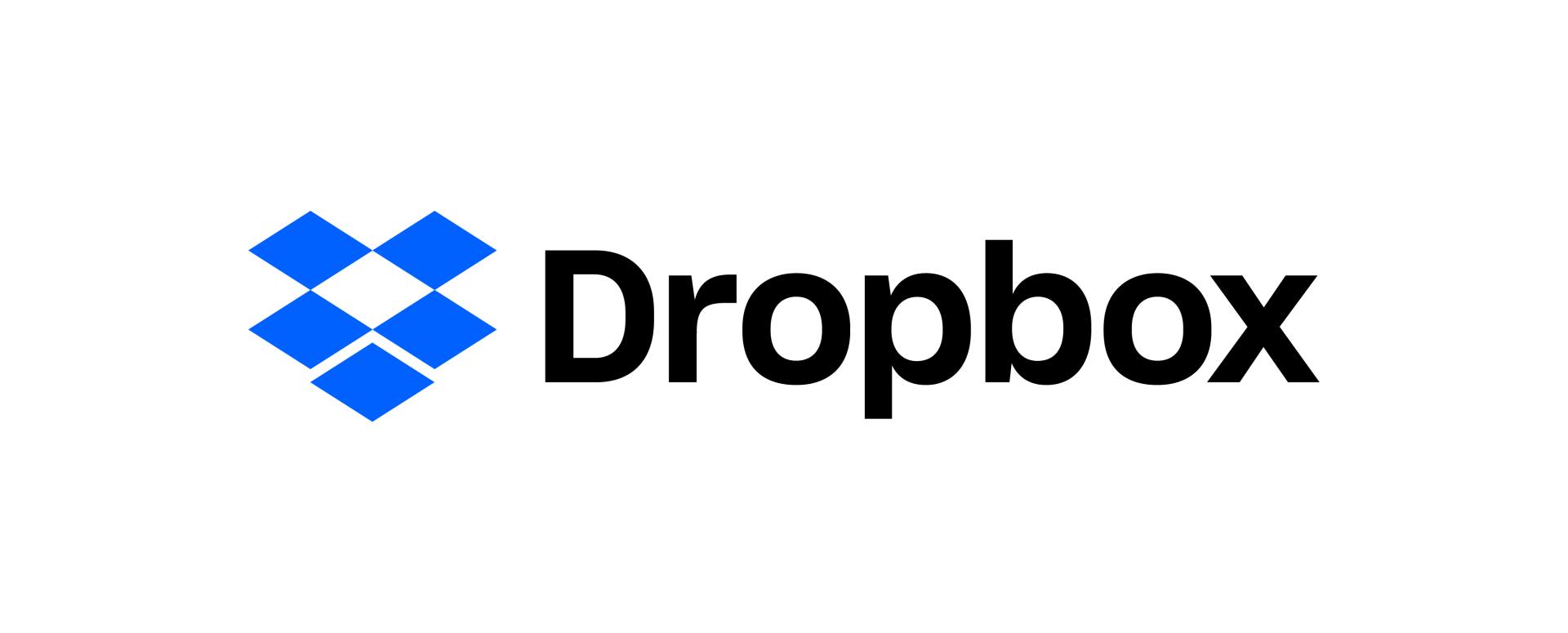 The dropbox logo is blue and black and looks like a box.