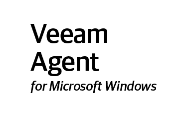 A logo for veeam agent for microsoft windows on a white background.