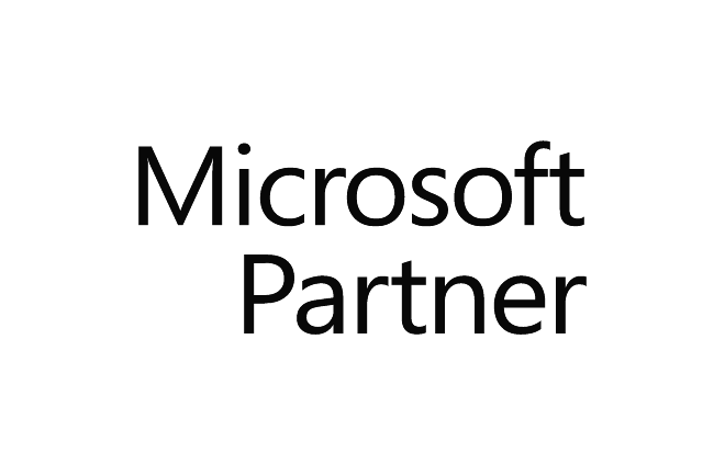 The microsoft partner logo is on a white background.