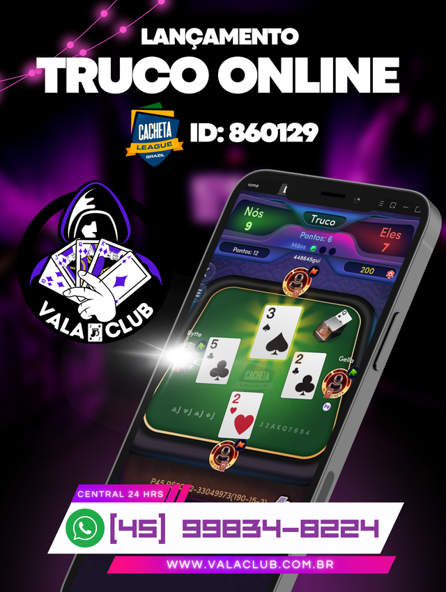 Truco Online Valendo - Clube de Truco no App Cacheta League