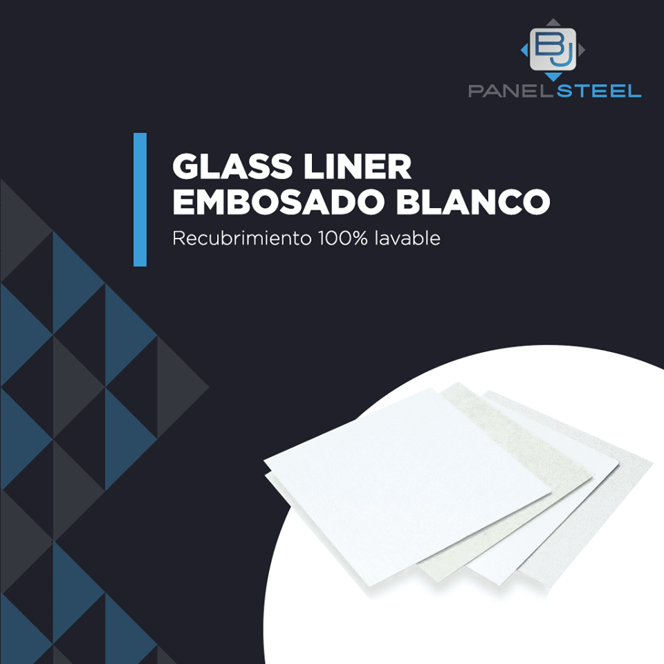 BJ PANEL STEEL - Glass Liner Embosado Blanco