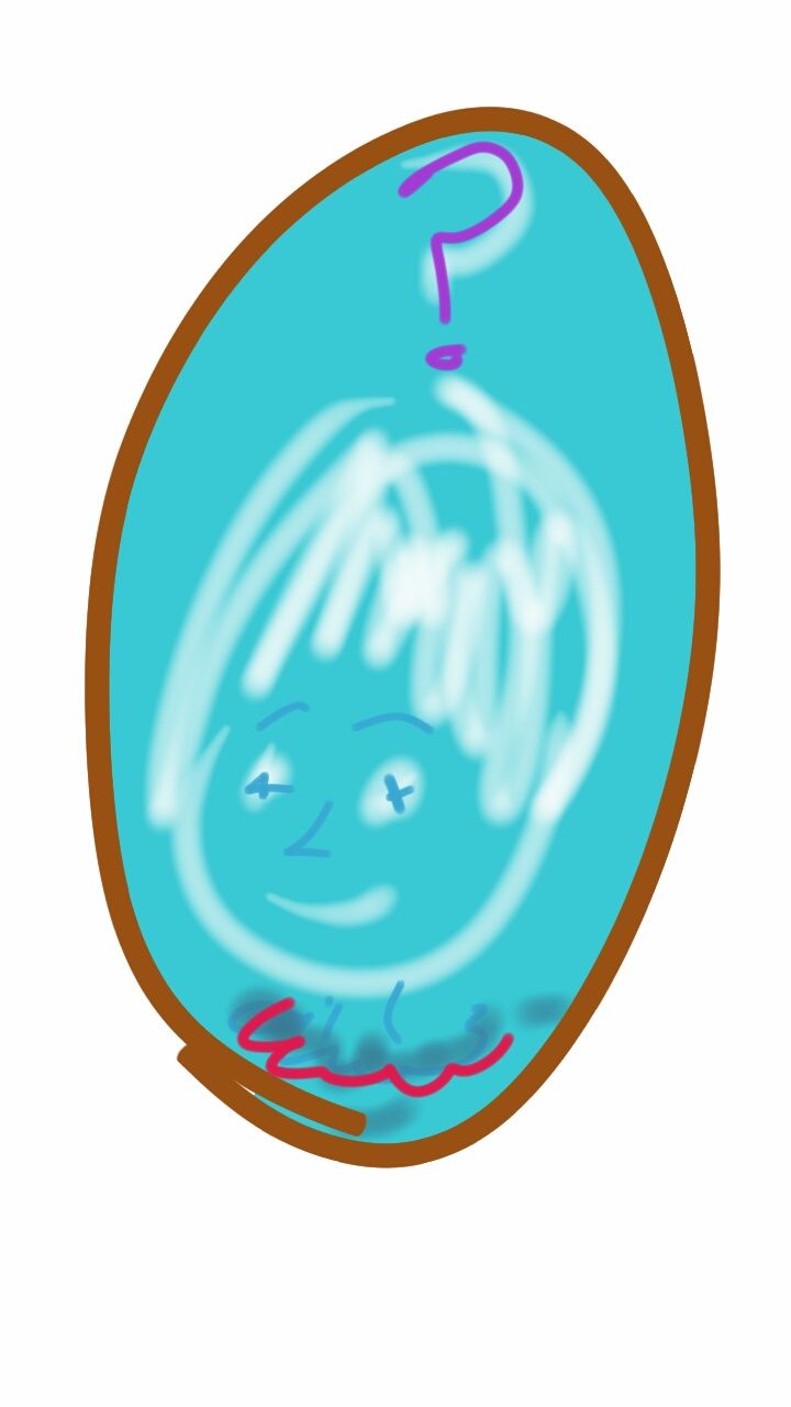 A drawing of a person with a question mark above their head