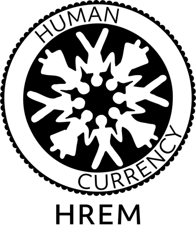 It is a black and white logo for human currency.