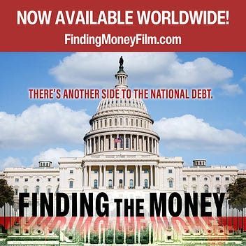 An advertisement for a movie called finding the money