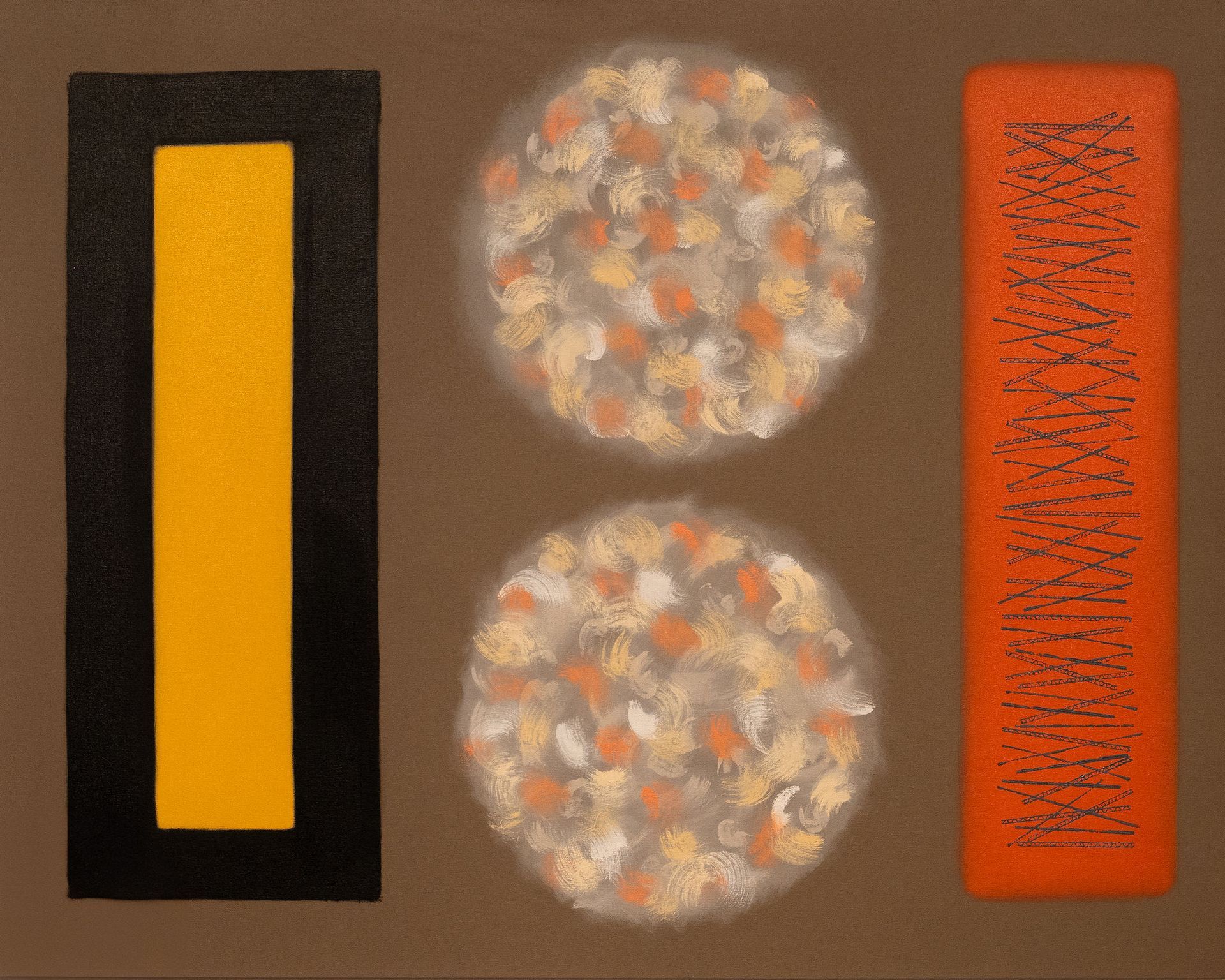 Fences, Dark Blue, Dark Gray on White