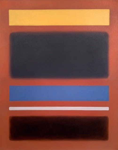 Fences, Yellow, Blue, and White - vertical display