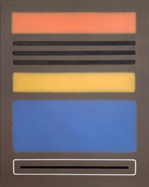 Fences, Yellow, Blue and Salmon - 37.5