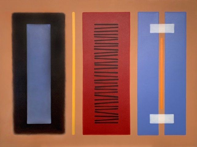 Fences, Blue on Black