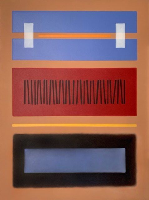 Fences, Blue on Black