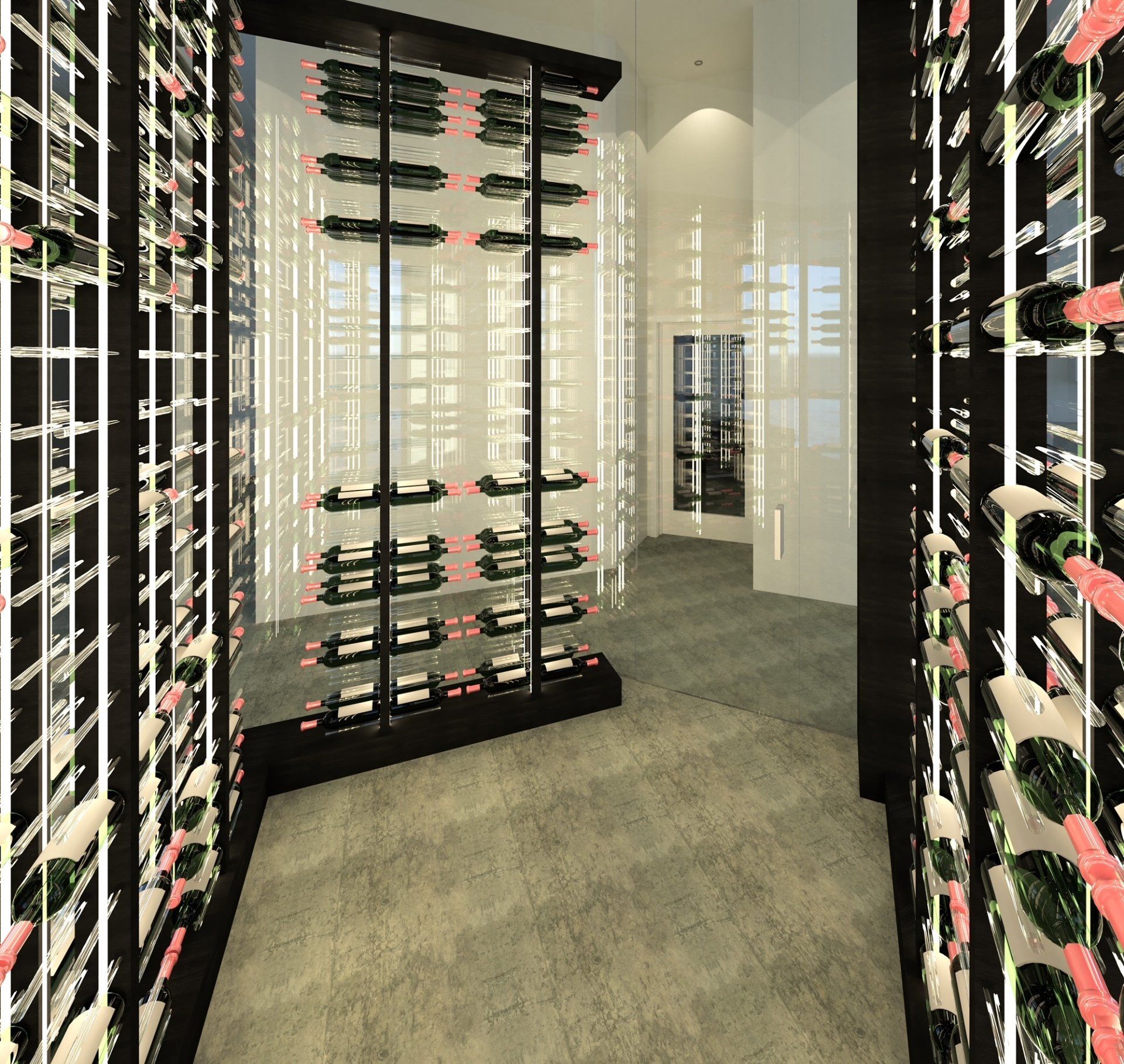 A wine cellar filled with lots of bottles of wine