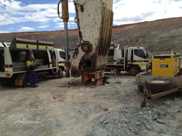 Line Boring Installed on Excavation Digger - Kalgoorlie, WA - NLC Engineering